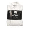 Peignoir velours eponge s/m blan