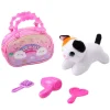 Peluche chien chat avec accessoi