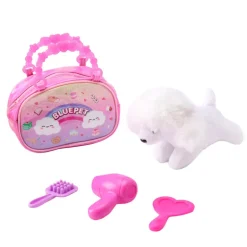 Peluche chien chat avec accessoi