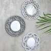 Petit miroir blanc/gris
