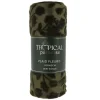 Plaid fleuris 130x160cm vert fon