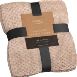 Plaid gaufre taupe