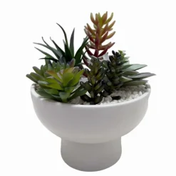 Plante artificielle pot blanc su