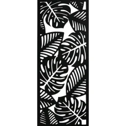 Plaque murale feuillage noire