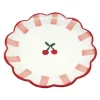 Plat de service rose/cerise