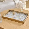 Plateau rectangle mabre blanc