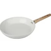 Poele creme exterieur strie 28cm
