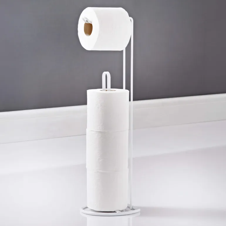 Porte papier toilette blanc