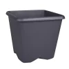 Pot carre chorus 25cm gris