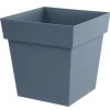 Pot carre toscane 39cm denim