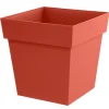 Pot carre toscane 39cm terra