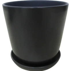 Pot ceram avec soucoupe pm