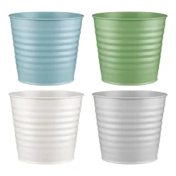 Pot decoratif en metal