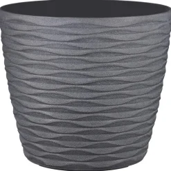 Pot de fleurs en plastique rond