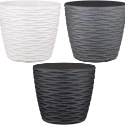 Pot de fleurs en plastique rond