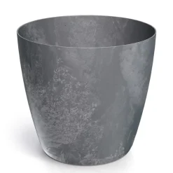 Pot effet beton gris fonce o30c