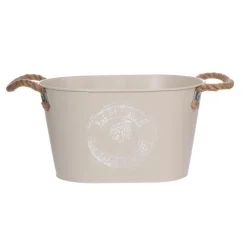 Pot ovale en metal decoratif