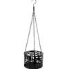 Pot suspendu noir tropical