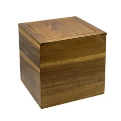 Poubelle acacia 5l 18x18x18cm
