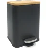 Poubelle 5 litres bambou noire