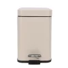 Poubelle 3l metal carre beige