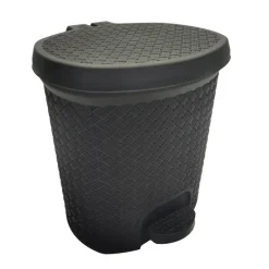 Poubelle salle de bain noire