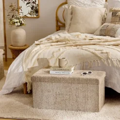 Pouf pliable double soana taupe