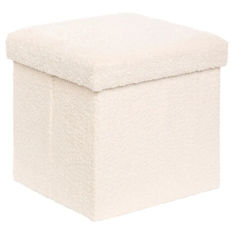 Pouf pliable simple soana blanc