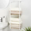 Rangement deux niveaux bois/blan