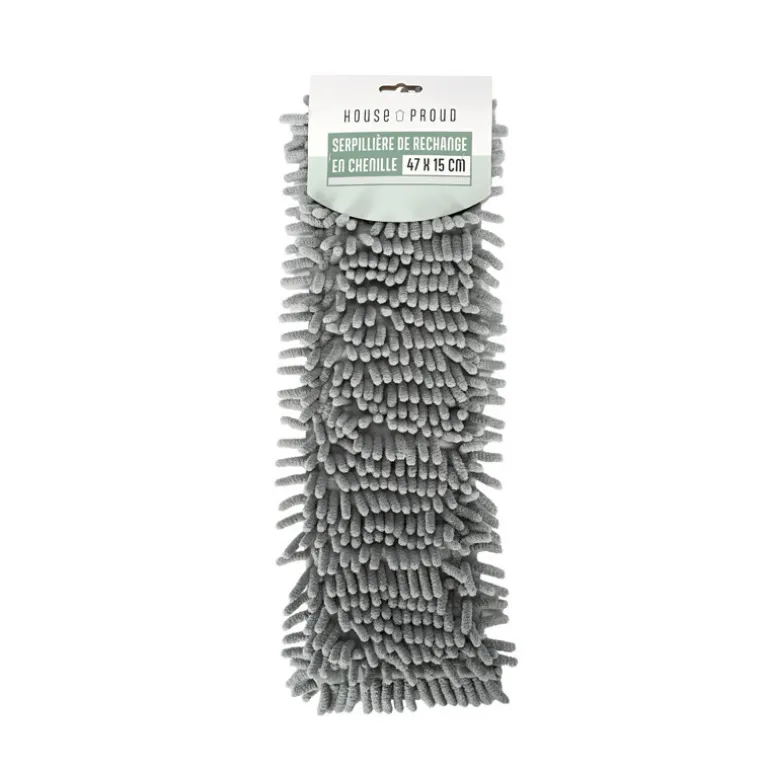 Recharge mop chenille grise