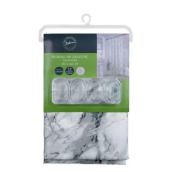 Rideau de douche reflet argent