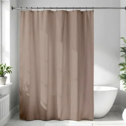 Rideau de douche unicolor taupe