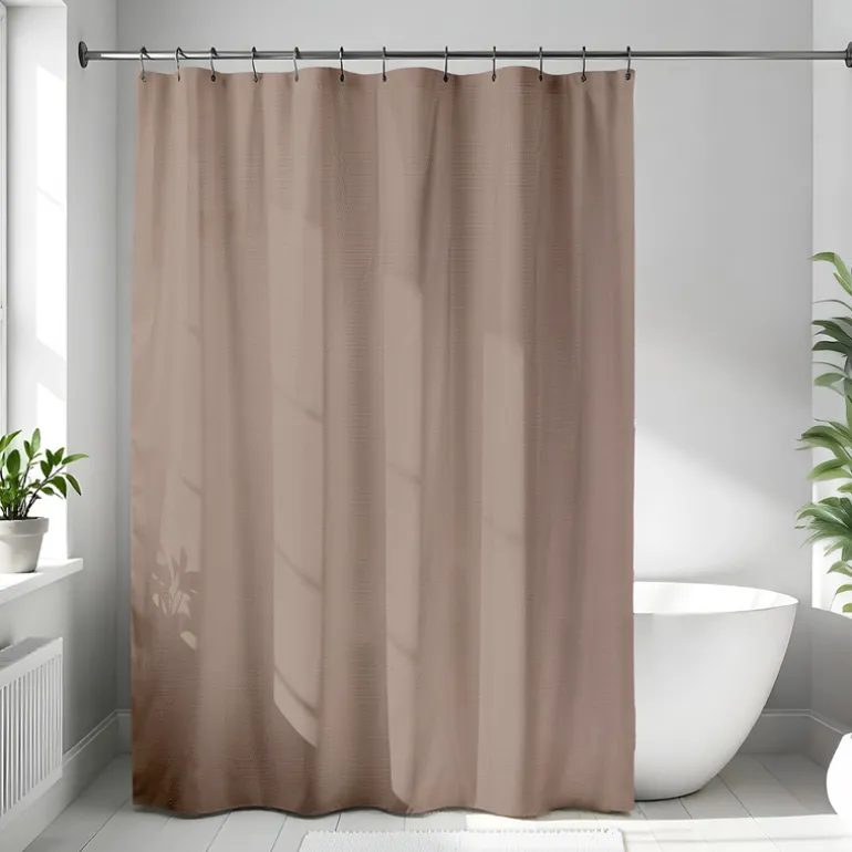 Rideau de douche unicolor taupe