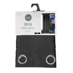 Rideau sofia 140x240 noir