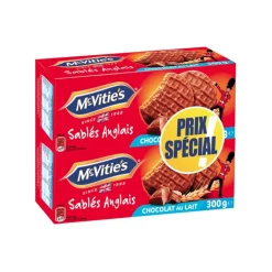 Sables chocolat au lait x2 300g