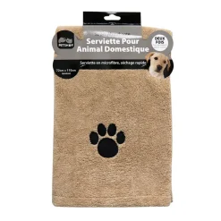 Serviette microfibre pour chien