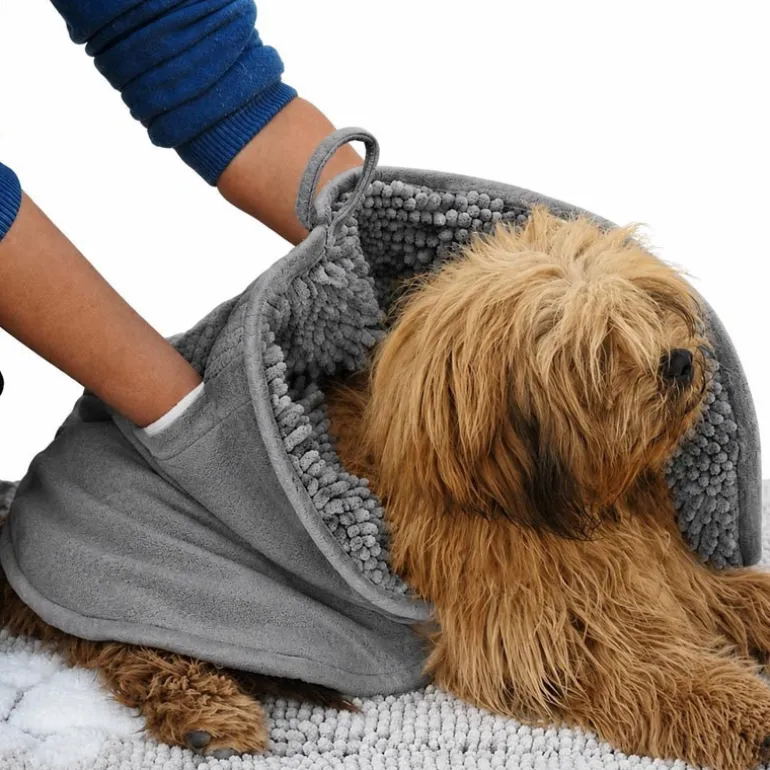 Serviette pour chien chenille