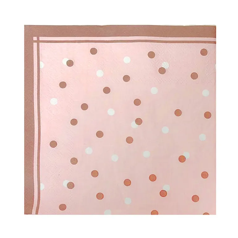 Serviette 33x33cm x20 rose g