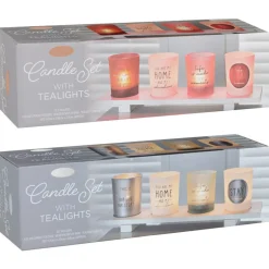 Set 4 bougies message