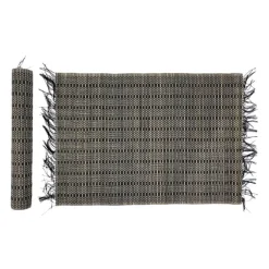 Set de table taupe et noir x2