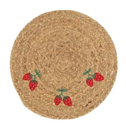 2 sets de table en jute/broderie