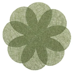 2 sets de table fleur vert