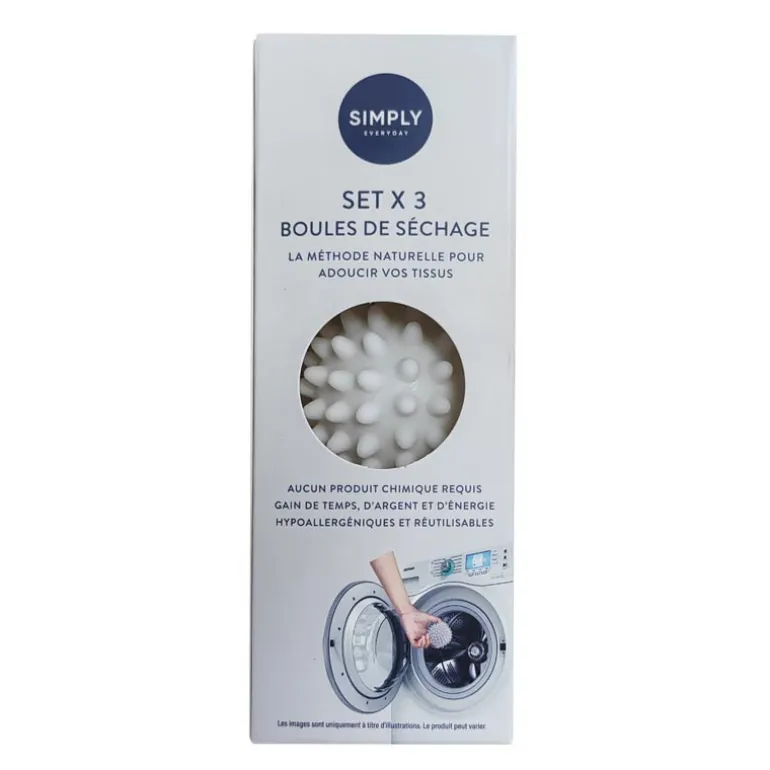 Set x3 boules de sechage