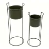 Set x2 cache pot metal sur pied