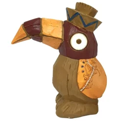 Statue solaire toucan tiki