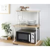 Support a micro ondes bois/blanc
