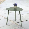 Table d'appoint forme galet vert