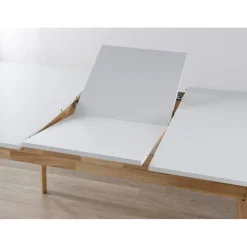 Table extensible 120/160cm blanc
