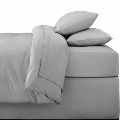 Taie d'oreiller x2 63x63cm gris