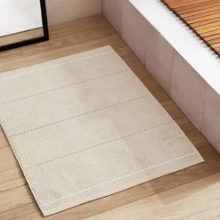 Tapis bain rayures colorees